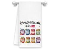 Respiratory Therapy is My Jam! Kitchen Towel - Great Gift for Healthcare Professionals & Nursing Students - Gift Medical Industry - Soft & Absorbent Towels for Mothers Day Holiday Birthday