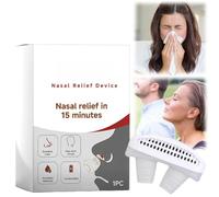 Respirelief Red Light Nasal The/rapy Instrument,Nasal Soothing Device,Red Light Nasal Ther/apy Device,Nasal Thera/py Instrument,Nasal Soothing Inhaler,Nasal Inhaler Stick,Blocked Nose Relief Device