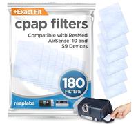resplabs CPAP Filters for ResMed AirSense 10 and AirCurve 10-180 Pack Disposable Replacement Filters - Also Fits S9 Series - 3+ Year Supply
