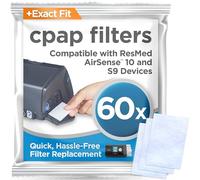 resplabs CPAP Filters for ResMed AirSense 10 and AirCurve 10-60 Pack Disposable Replacement Filters - Also Fits S9 Series - 1+ Year Supply