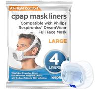 resplabs CPAP Mask Liners - Compatible with Philips Respironics DreamWear Full Face Masks - Reusable, Washable Comfort Covers - 4 Pack (Large)