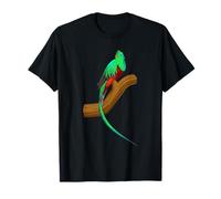 Resplendent Quetzal sitting on a Tree Branch Cute Beautiful T-Shirt
