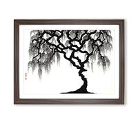 Resplendent Weeping Willow Tree H1022 Framed Print for Living Room Bedroom Home Office Décor, Wall Art Picture Ready to Hang, Walnut A4 Frame (34 x 25 cm)