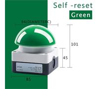Responder Switch AC/DC Emergency Stop Button Handle Foot Push Self Reset Locked Start Contactor NO/NC(Green Self-Reset,1 PCS,3NC)