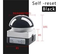 Responder Switch AC/DC Emergency Stop Button Handle Foot Push Self Reset Locked Start Contactor NO/NC(Black Self-Reset,1 PCS,2NO)