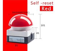 Responder Switch AC/DC Emergency Stop Button Handle Foot Push Self Reset Locked Start Contactor NO/NC(Red Self-Reset,1 PCS,3NO)
