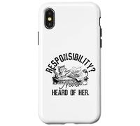 Responsibility Never Heard of Her Cat Procrastinator Case for iPhone X/XS