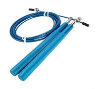 Responsive Jump Rope with Textured Aluminum Grips and 1.5 mm Steel Core for Accurate Timing and Rhythm Development (Blue)