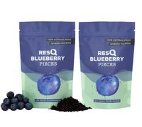 RESQ Blueberry Dried Pieces 200g (2x100g) - 100% Natural, No Added Sugar, Gluten-Free, Resealable Pack - Ideal for Breakfast, Smoothies, Ice Cream & Baking - Made & Sourced in the UK