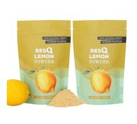 RESQ - Fine Lemon Powder: Natural & Sugar-Free - 2x90g Powder from over 50 Fresh Lemons Per Pack - Sustainable & Preservative-Free (Lemon) - Dried slowly to preserve flavour and freshness