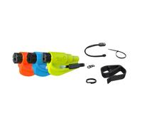 RESQME Accessory Pack The Original Emergency Keychain Car Escape Tool, 2-in-1 Seatbelt Cutter and Window Breaker, Made in USA With Visor Clip, Lanyard, Keyring and Cable Tie - Blue, Orange, Yellow