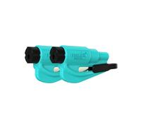 RESQME Pack of 2,The Original Emergency Keychain Car Escape Tool, 2-in-1 Seatbelt Cutter and Window Breaker, Made in USA, Teal - Compact Safety Hammer
