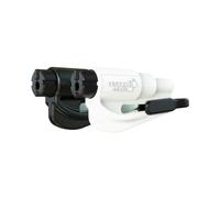 resqme Pack of 2 The Original Emergency Keychain Car Escape Tool, 2-in-1 Seatbelt Cutter and Window Breaker, Made in USA, Black, White - Compact Emergency Hammer