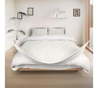 Ressden Bedding Duvet Cover Set with 2 Pillowcases - 400TC Organic Cotton, 3-Side Zipper, Double Size Luxury Bedding Sets, Spot Pattern