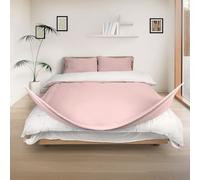 Ressden Bedding Duvet Cover Set with 2 Pillowcases - 400TC Organic Cotton, 3-Side Zipper, King Size Luxury Bedding Sets, Cloud Pink