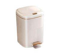 Ressm 10L Luxury Pedal Trash Can for Bathroom, Large Capacity Waterproof Kitchen Recycle Bin with -Type Lid