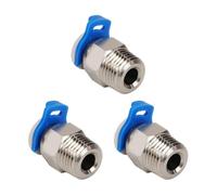 Ressm 3 Pcs Pneumatic Connector JP4-01 Straight Air Fast Fittings 3D Printer Parts for V6 Extruder Thread M10