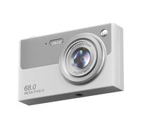 Ressm 4K Digital Camera WiFi Compact Camcorder 6800W Pixels 16x Zoom Dual Lens Selfie Cam 1080P Autofocus Photography White