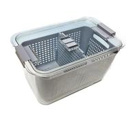 Ressm Refrigerator Preservation Box, Transparent Sealed Container for Vegetables and Fruits, Food Grade with Drain Feature B