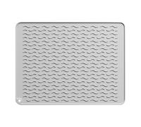 Ressm Silicone Dish Drying Mat - Heat,Foldable, Non-Slip Kitchen Countertop Draining Pad for Dishes,Sink Drip Tray B