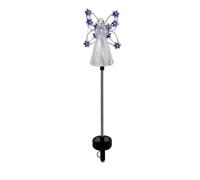 Ressm Waterproof Solar Angel Lights Outdoor Angel Fairy Landscape Lights LED Solar Transparent Ground Plug Lights Decoration,A