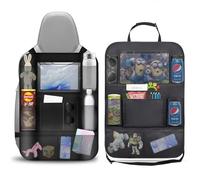 Resszo Car Back Seat Organizer for Kids, Kick Mats Back Seat Protector with 10 Inch Touch Screen Tablet Holder, 10 Pockets, Kids Toy Storage