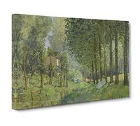 Rest Along The Stream By Alfred Sisley Canvas Print | Gallery Wrapped 30mm Frame Wall Art | 24x16 inches | Ready to Hang | Impressionist Picture | Living Room Bedroom Lounge Office