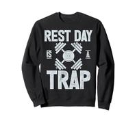 Rest Day Is A Trap Fitness Bodybuilding Weight Lifting Gym Sweatshirt