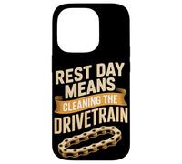 Rest Day Means Cleaning The Drivetrain Cycling Cyclist Case for iPhone 14 Pro