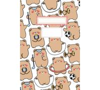 Rest Day Roar - White Fitness Bear Notebook: Chill and cute notebook gift with minimalist pastel bear art for rest days and reflections