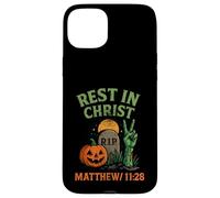 Rest In Christ Matthew 11:28 Christian Vintage Halloween Case for iPhone 15 Plus