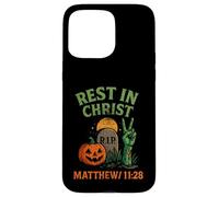 Rest In Christ Matthew 11:28 Christian Vintage Halloween Case for iPhone 15 Pro Max