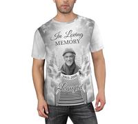 Rest in Peace Memorial Shirt, Personalized in Loving Memory T-Shirt, Custom Photo Angel Wings Memorial Shirts,Family Loss T-Shirts, Loss of Dad Memorial Tee,Gift for Dad Papa Grandpa