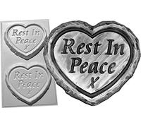 REST IN PEACE Small Concrete Moulds Grave Markers Memorial Stones Hearts
