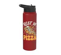 Rest in Pizza Stainless Steel Insulated Water Bottle