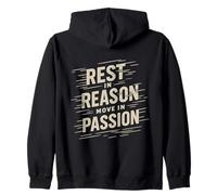 Rest In Reason Move In Passion Matching Speed Motivation Pun Zip Hoodie