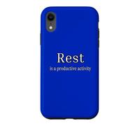 Rest Is A Productive Activity Calm Mindset Slow Living Case for iPhone XR