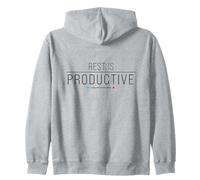 Rest Is Productive Anti Hustle Minimalist Motivation Zip Hoodie