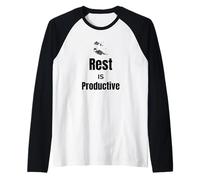 Rest is Productive Self Care Motivation for Women Wellness Raglan Baseball Tee