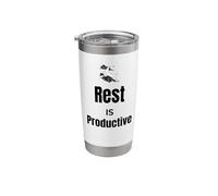 Rest is Productive Self Care Motivation for Women Wellness Stainless Steel Insulated Tumbler