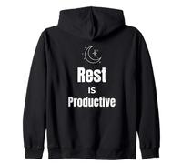 Rest Is Productive Self Care Motivation for Women Wellness Zip Hoodie
