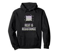 Rest Is Resistance Funny Anti-Hustle Culture Pullover Hoodie