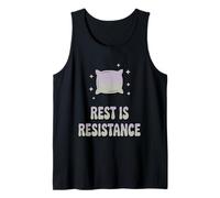 Rest is Resistance Funny Anti-Hustle Culture Tank Top