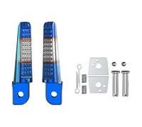 Rest Pedal 1 Pair Foot Peg Foot Rests Pegs For H-ONDA Phantom 150 CB190R For Y-AMAHA Aluminum Alloy Motorcycle Rear Footrests(Blue silver)