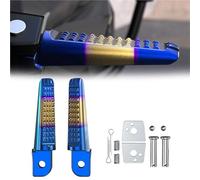 Rest Pedal Aluminum Alloy Motorcycle Rear Footrests For H-ONDA Phantom 150 CB190R For Y-AMAHA 1 Pair Foot Peg Foot Rests Pegs(Blue gold)