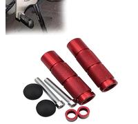 Rest Pedal Aluminum M8 Footrests Foot Pegs For H-ONDA For Kawasaki For Suzuki Motorcycle CNC Scooter Pedals Universal(Black- Silver)