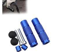 Rest Pedal Aluminum M8 Footrests Foot Pegs For H-ONDA For Kawasaki For Suzuki Motorcycle CNC Scooter Pedals Universal(Blue)