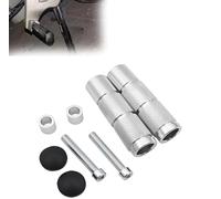 Rest Pedal Aluminum M8 Footrests Foot Pegs For H-ONDA For Kawasaki For Suzuki Motorcycle CNC Scooter Pedals Universal(Silver)