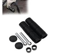 Rest Pedal Aluminum M8 Footrests Foot Pegs For H-ONDA For Kawasaki For Suzuki Motorcycle CNC Scooter Pedals Universal(Black- Silver)