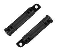 Rest Pedal Motorcycle CNC Rear Foot Pegs Rest Black Chrome Passenger Pedal For Harley Softail For Dyna Sportster XL For Touring FLHX(Black- Silver)